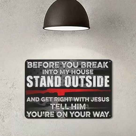 Other - NEW "Get Right With Jesus"' Aluminum Sign